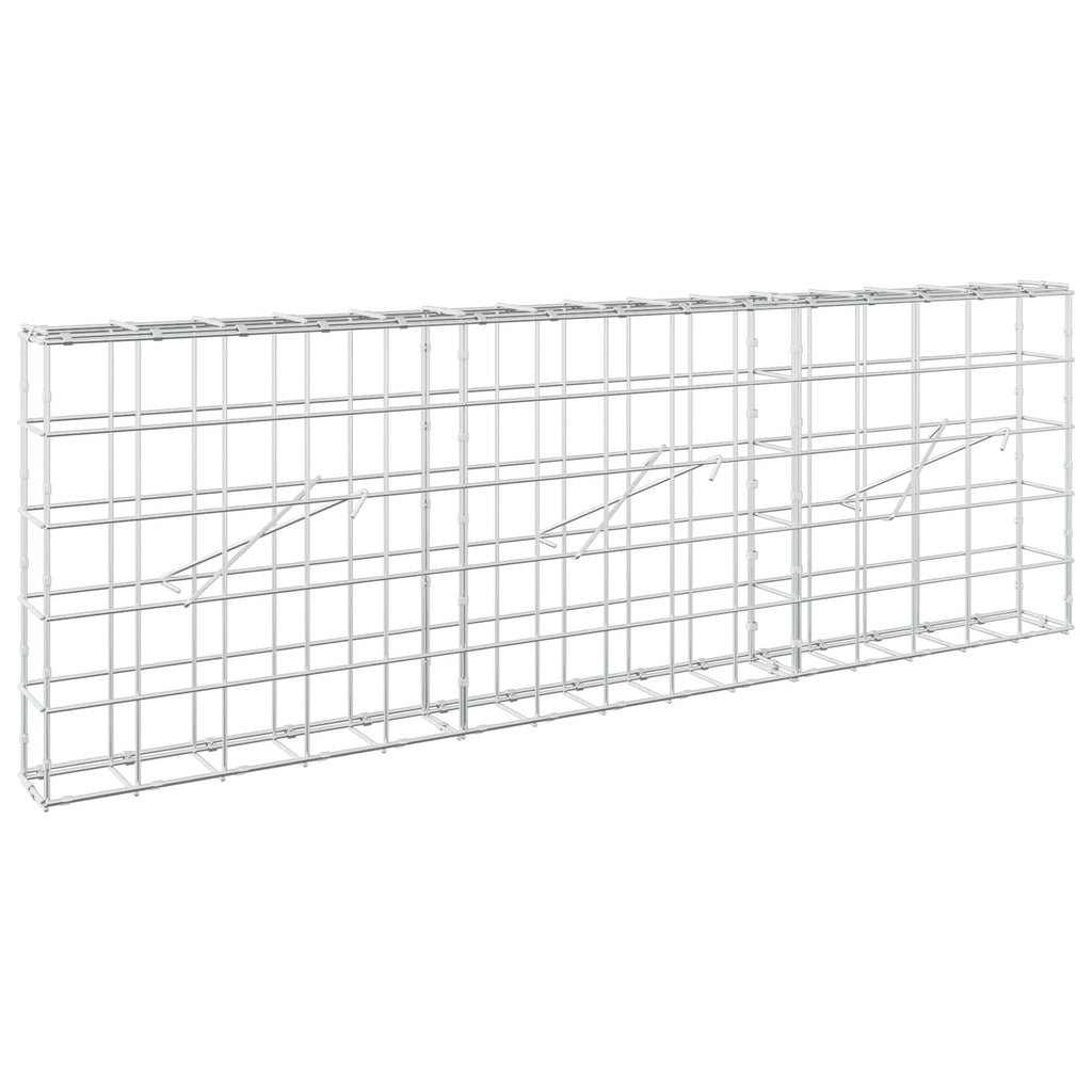vidaXL Gabion z drutu 3,5 mm i siatką 10x10 cm 150x10x50 cm
