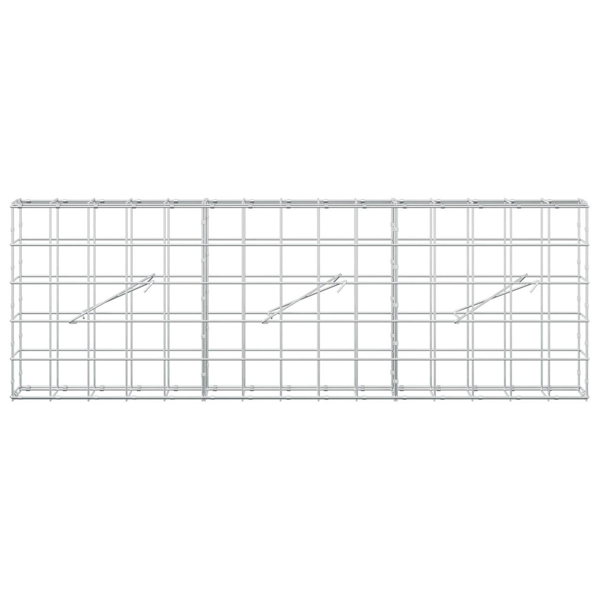 vidaXL Gabion z drutu 3,5 mm i siatką 10x10 cm 150x10x50 cm