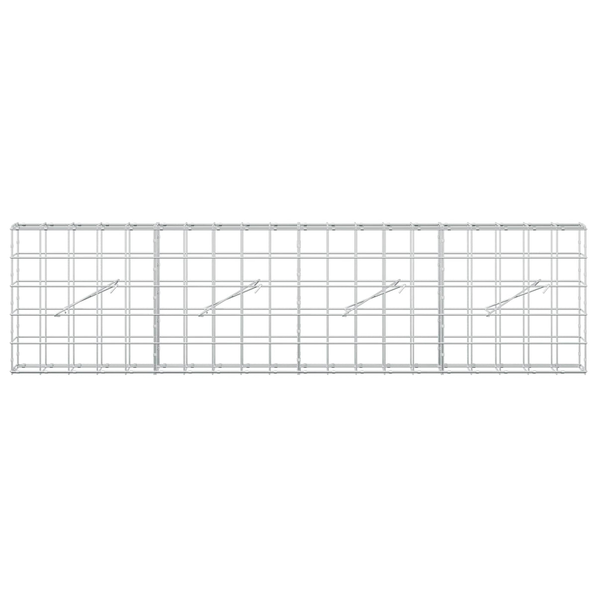vidaXL Gabion z drutu 3,5 mm i siatką 10x10 cm 200x10x50 cm