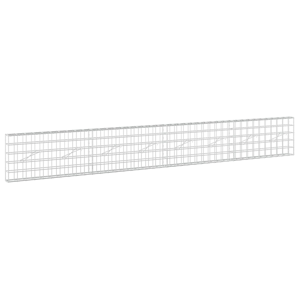 vidaXL Gabion z drutu 3,5 mm i siatką 10x10 cm 400x10x50 cm