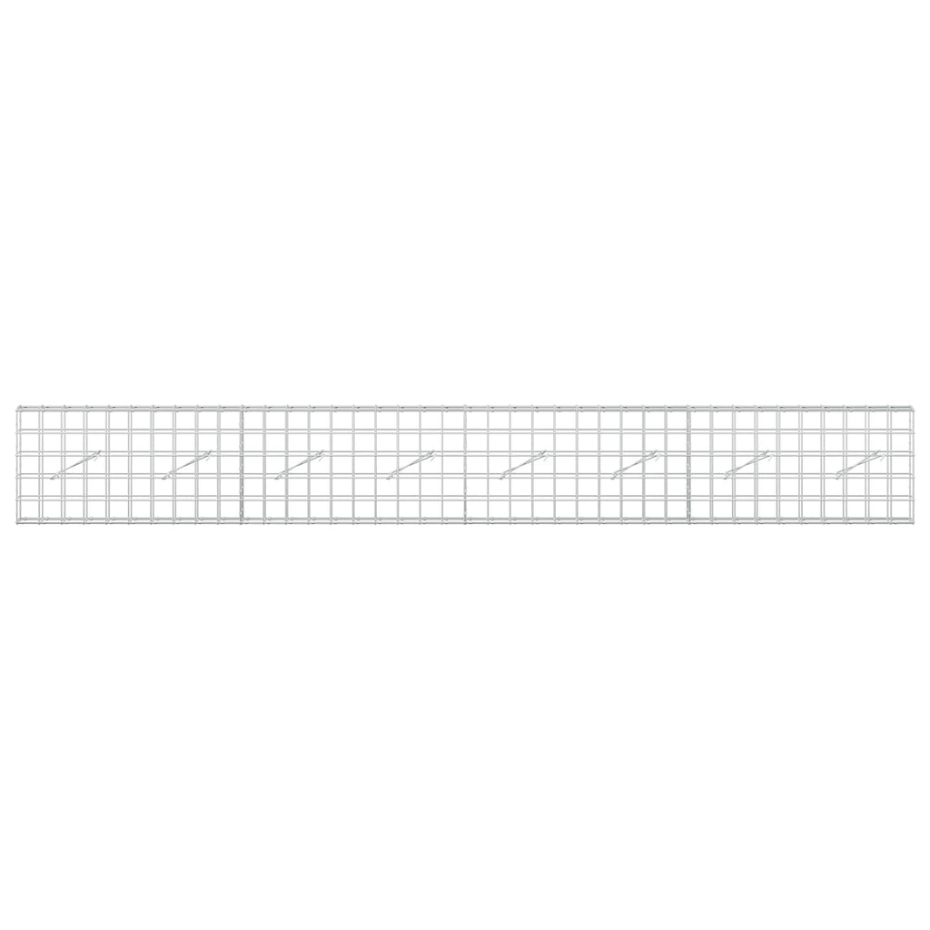 vidaXL Gabion z drutu 3,5 mm i siatką 10x10 cm 400x10x50 cm