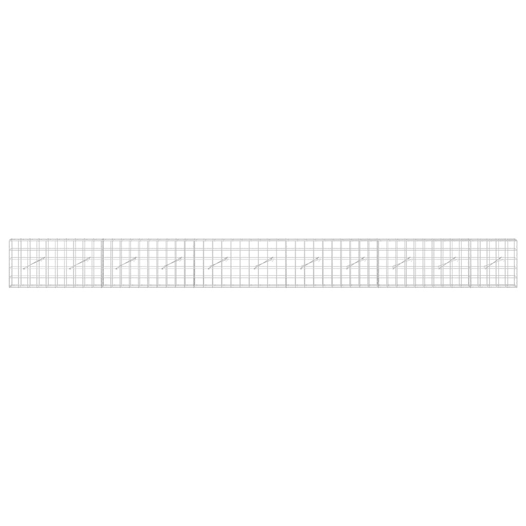 vidaXL Gabion z drutu 3,5 mm i siatką 10x10 cm 550x10x50 cm
