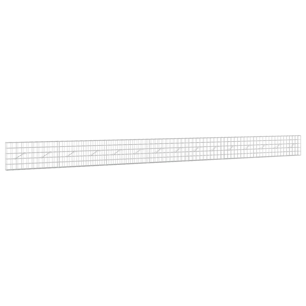 vidaXL Gabion z drutu 3,5 mm i siatką 10x10 cm 750x10x50 cm