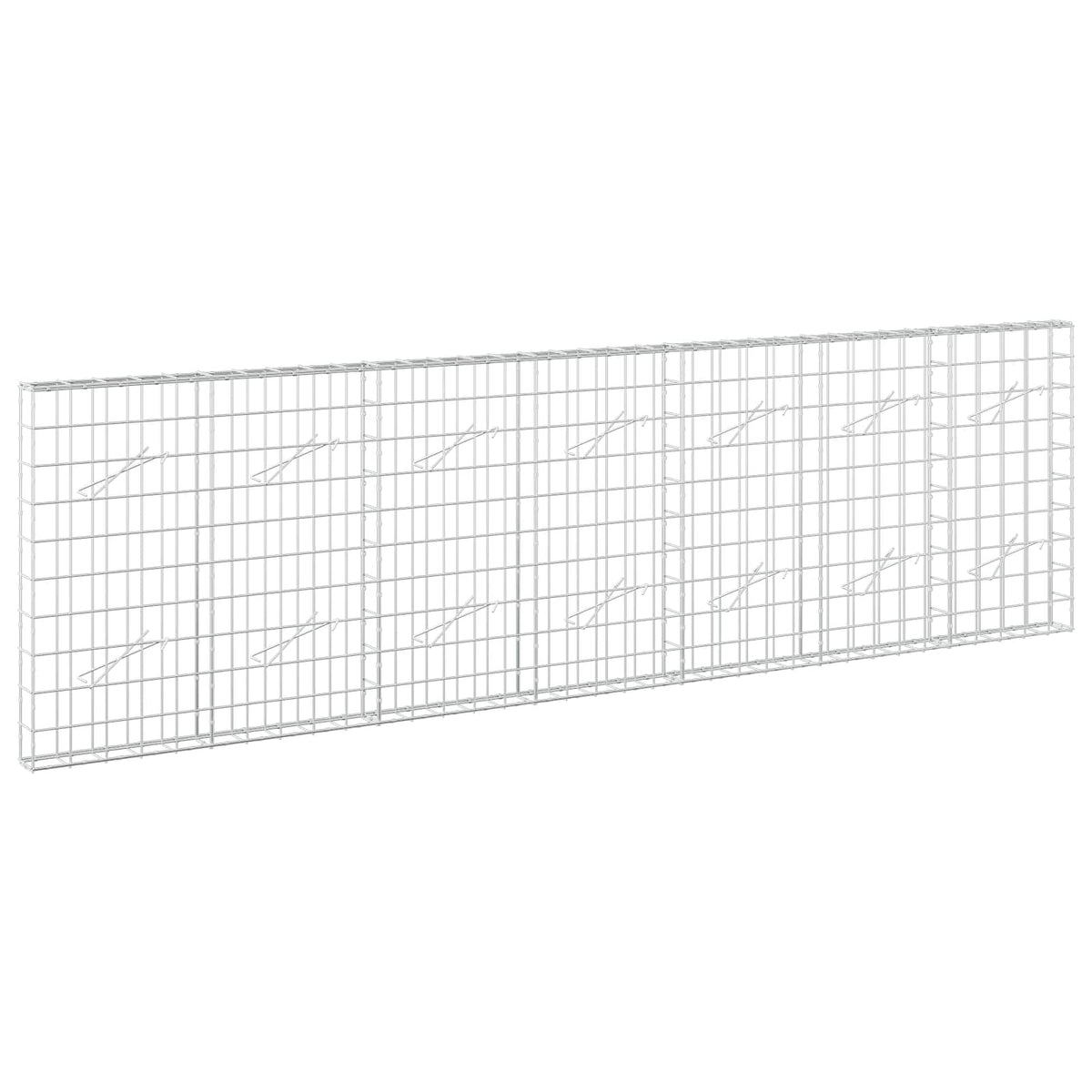 vidaXL Gabion z drutu 3,5 mm i siatką 10x10 cm 350x10x100 cm