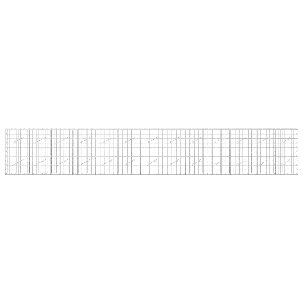 vidaXL Gabion z drutu 3,5 mm i siatką 10x10 cm 650x10x100 cm