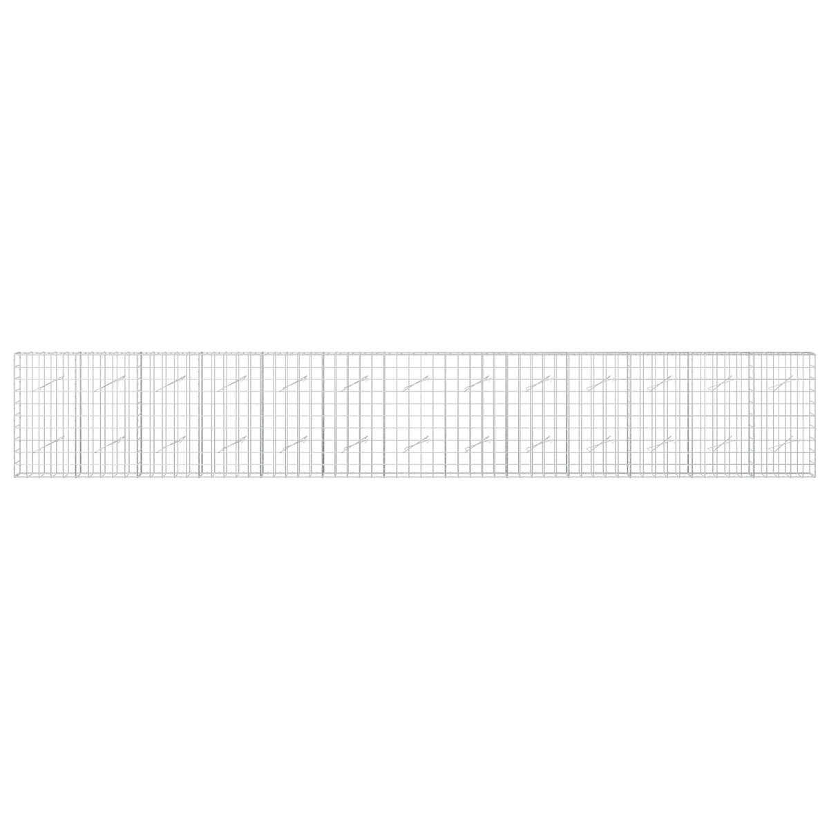 vidaXL Gabion z drutu 3,5 mm i siatką 10x10 cm 650x10x100 cm