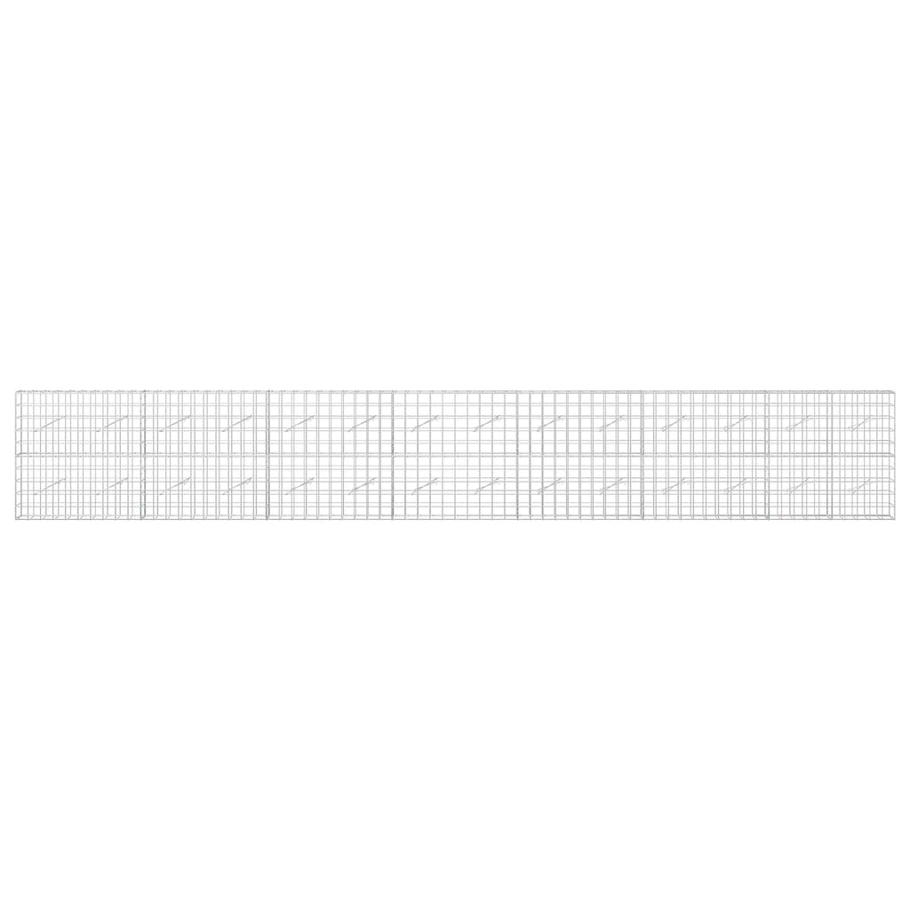 vidaXL Gabion z drutu 3,5 mm i siatką 10x10 cm 700x10x100 cm