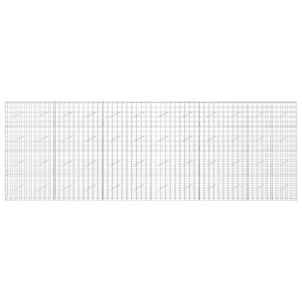 vidaXL Gabion z drutu 3,5 mm i siatką 10x10 cm 600x10x200 cm