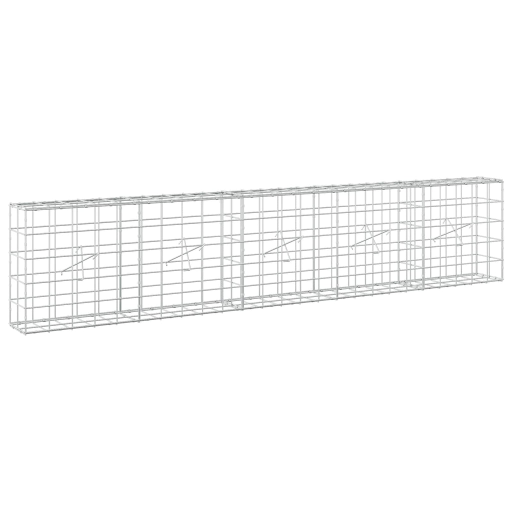 vidaXL Gabion z drutu 3,5 mm i siatką 10x10 cm 250x20x50 cm