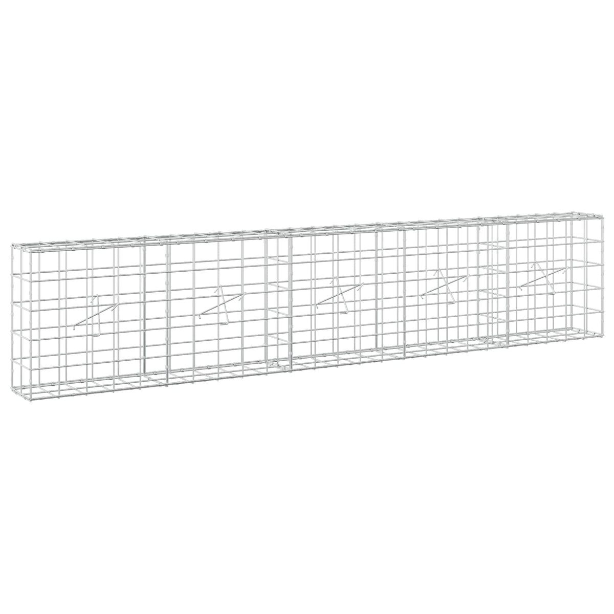 vidaXL Gabion z drutu 3,5 mm i siatką 10x10 cm 250x20x50 cm