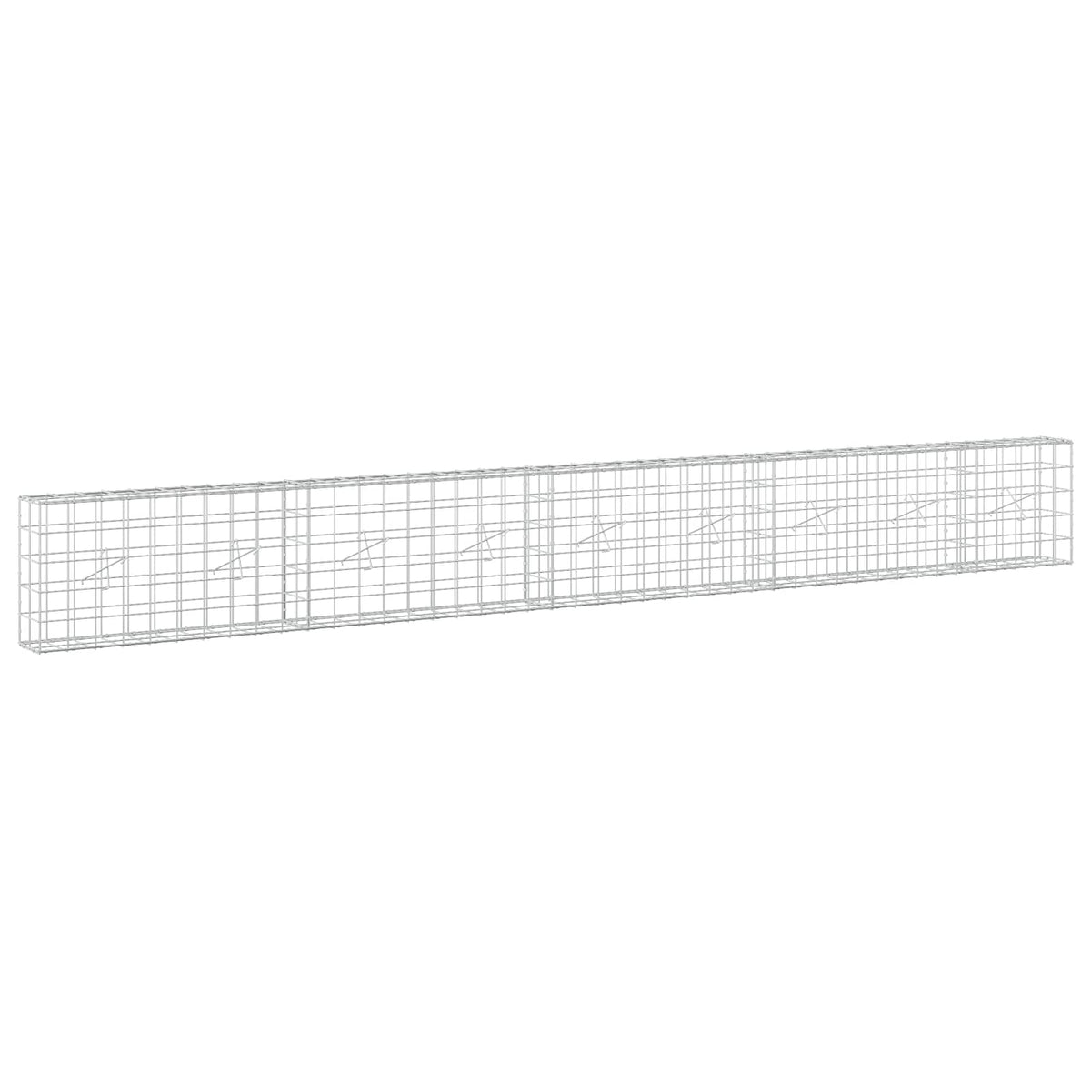 vidaXL Gabion z drutu 3,5 mm i siatką 10x10 cm 450x20x50 cm