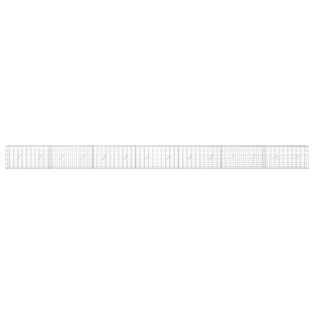 vidaXL Gabion z drutu 3,5 mm i siatką 10x10 cm 700x20x50 cm