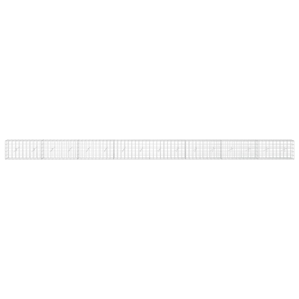 vidaXL Gabion z drutu 3,5 mm i siatką 10x10 cm 800x20x50 cm