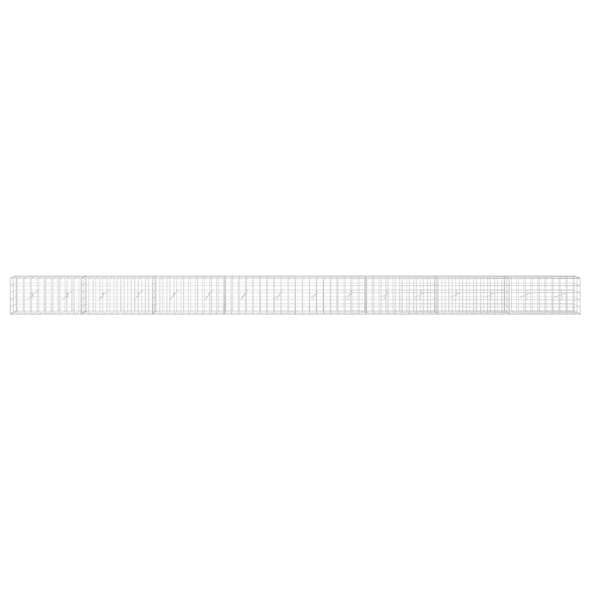 vidaXL Gabion z drutu 3,5 mm i siatką 10x10 cm 800x20x50 cm