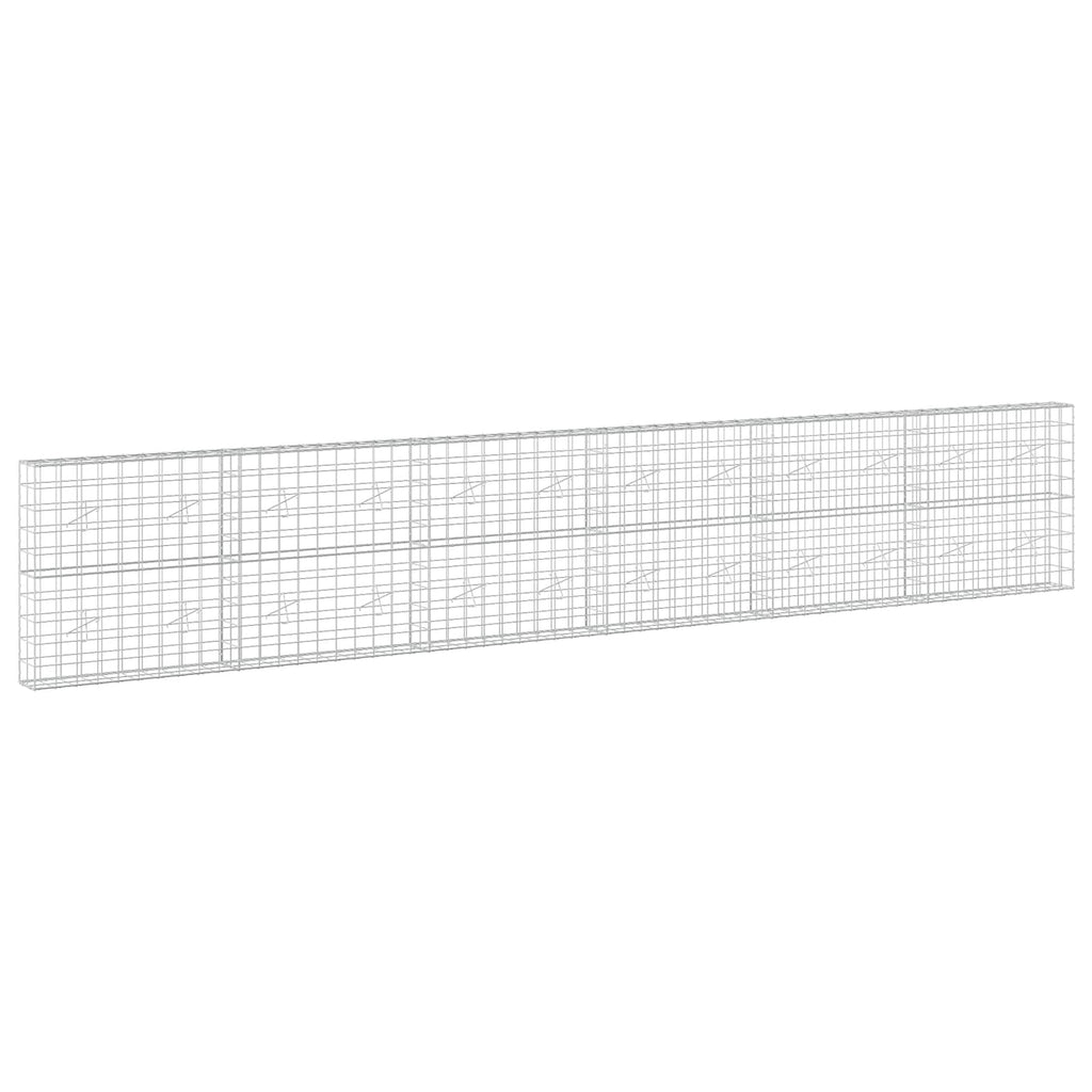 vidaXL Gabion z drutu 3,5 mm i siatką 10x10 cm 600x20x100 cm