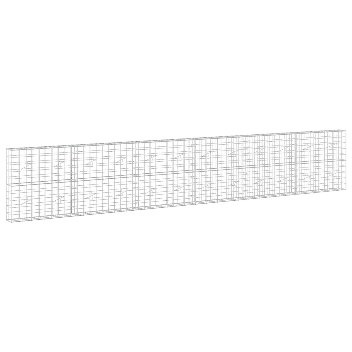 vidaXL Gabion z drutu 3,5 mm i siatką 10x10 cm 600x20x100 cm