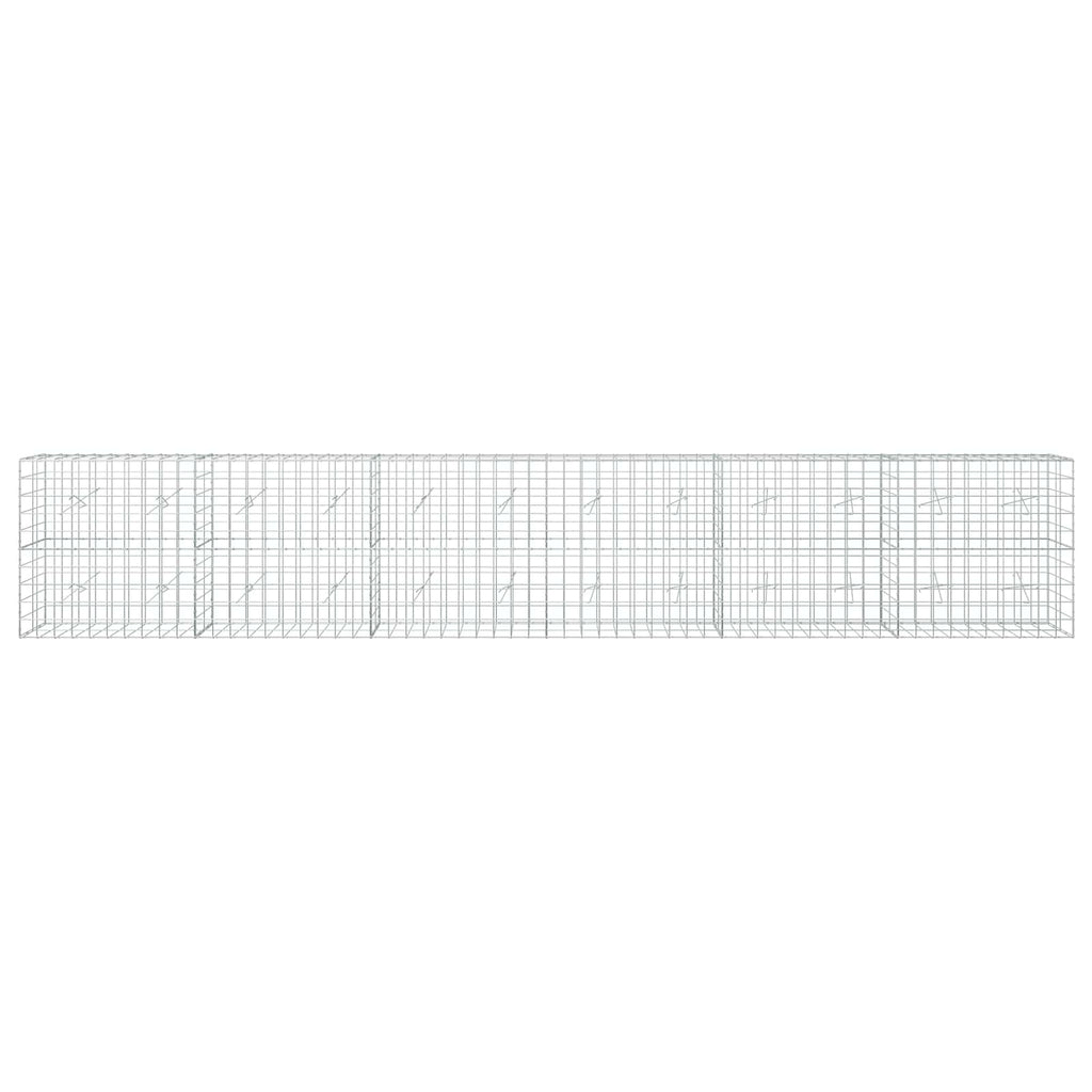 vidaXL Gabion z drutu 3,5 mm i siatką 10x10 cm 600x20x100 cm