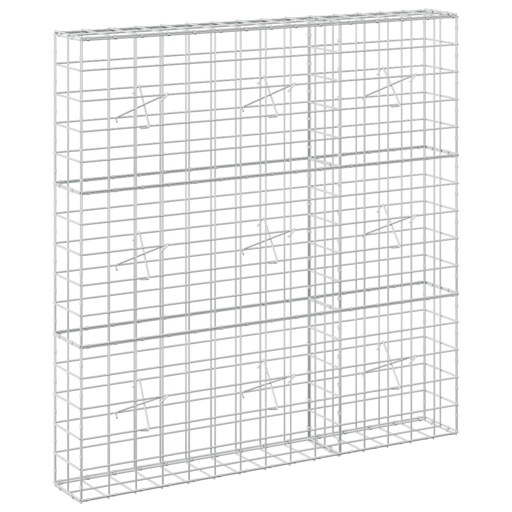 vidaXL Gabion z drutu 3,5 mm i siatką 10x10 cm 150x20x150 cm