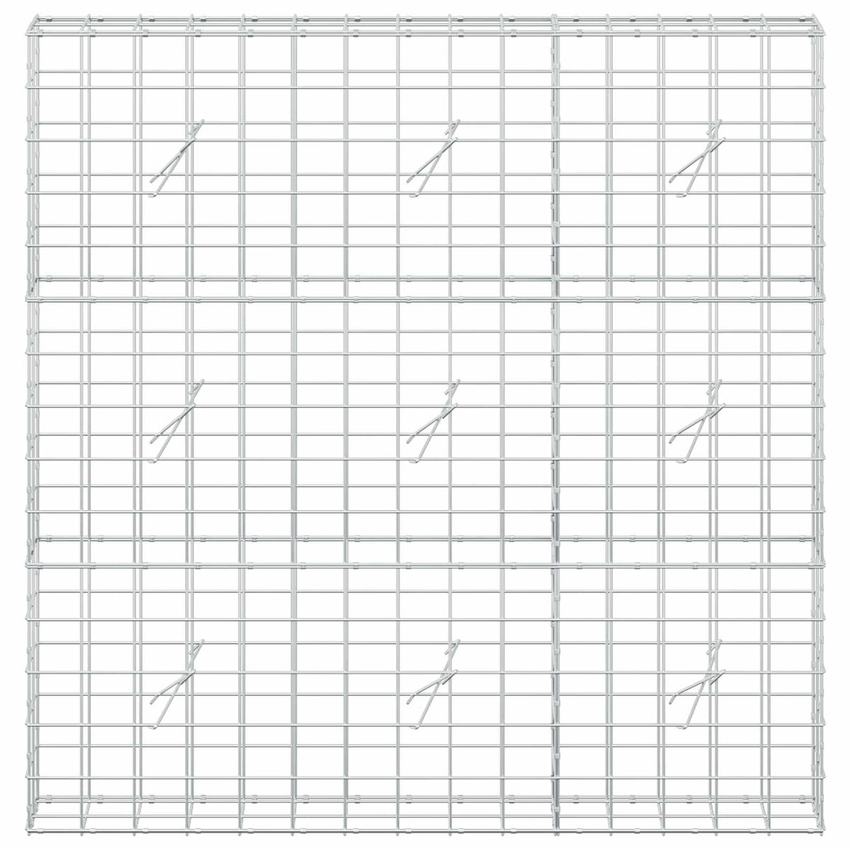 vidaXL Gabion z drutu 3,5 mm i siatką 10x10 cm 150x20x150 cm