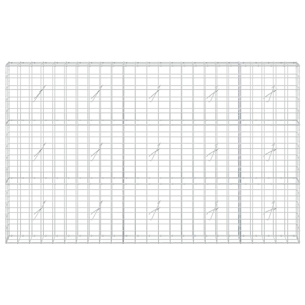 vidaXL Gabion z drutu 3,5 mm i siatką 10x10 cm 250x20x150 cm