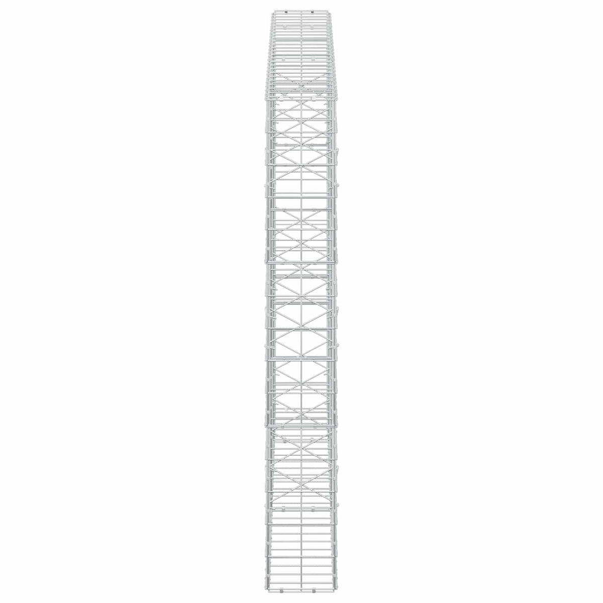 vidaXL Gabion z drutu 3,5 mm i siatką 10x10 cm 250x20x150 cm