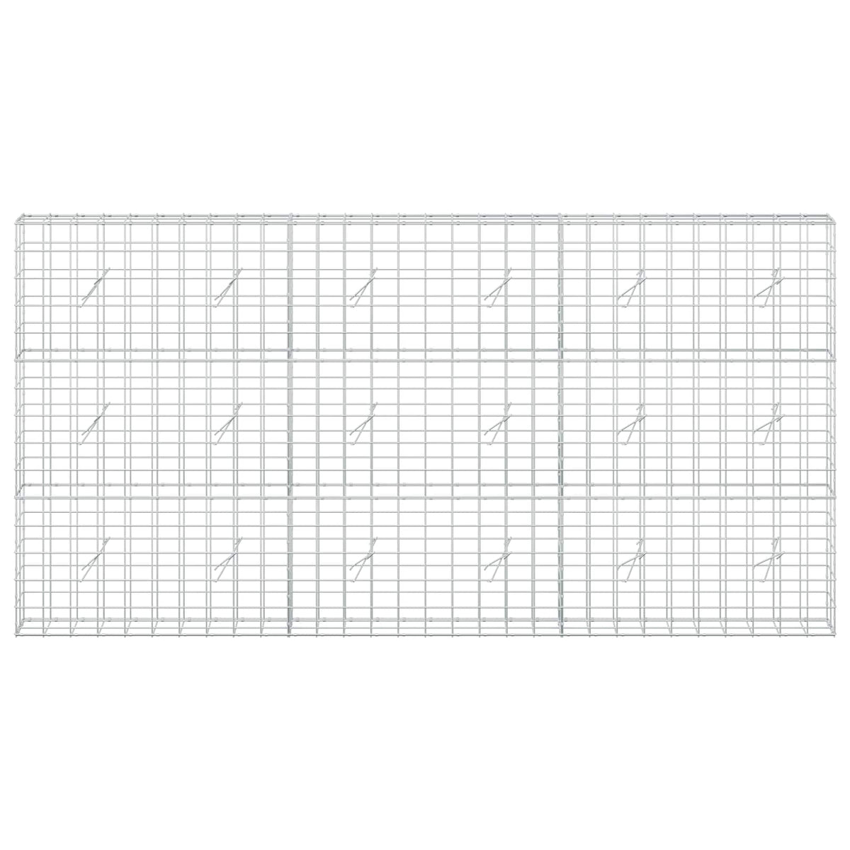 vidaXL Gabion z drutu 3,5 mm i siatką 10x10 cm 300x20x150 cm