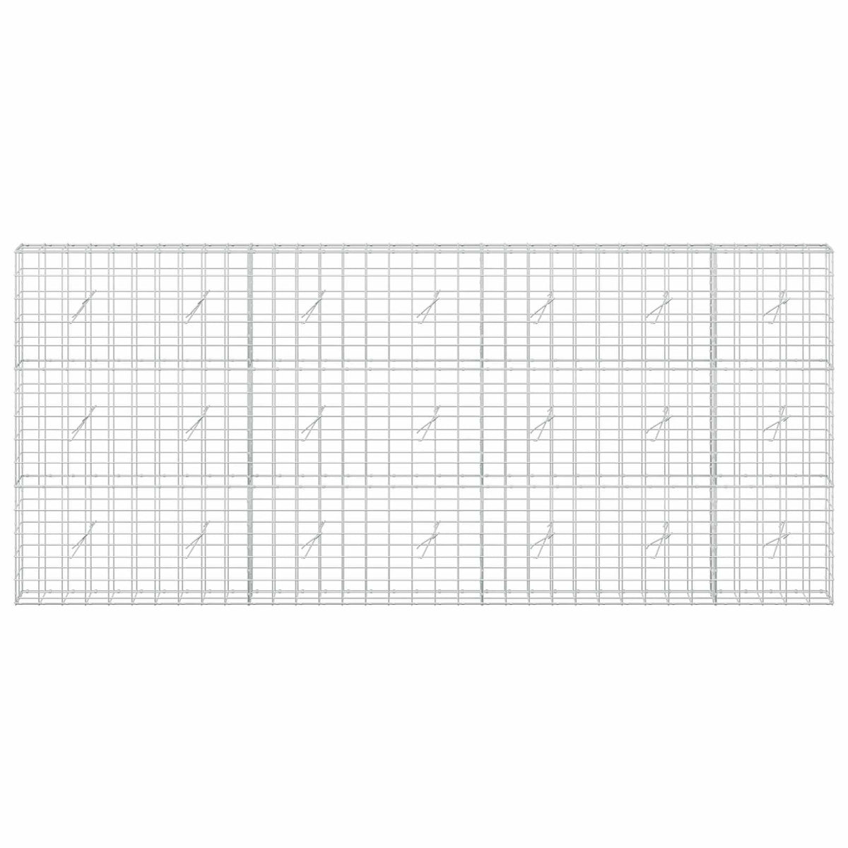 vidaXL Gabion z drutu 3,5 mm i siatką 10x10 cm 350x20x150 cm