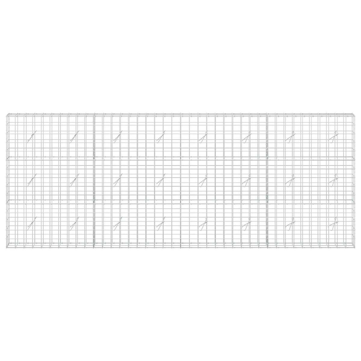 vidaXL Gabion z drutu 3,5 mm i siatką 10x10 cm 400x20x150 cm