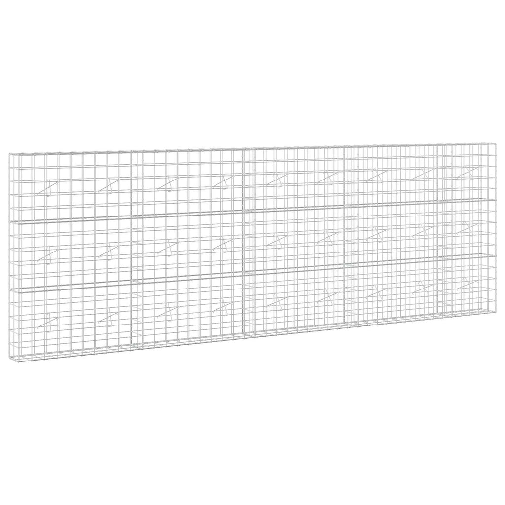vidaXL Gabion z drutu 3,5 mm i siatką 10x10 cm 450x20x150 cm