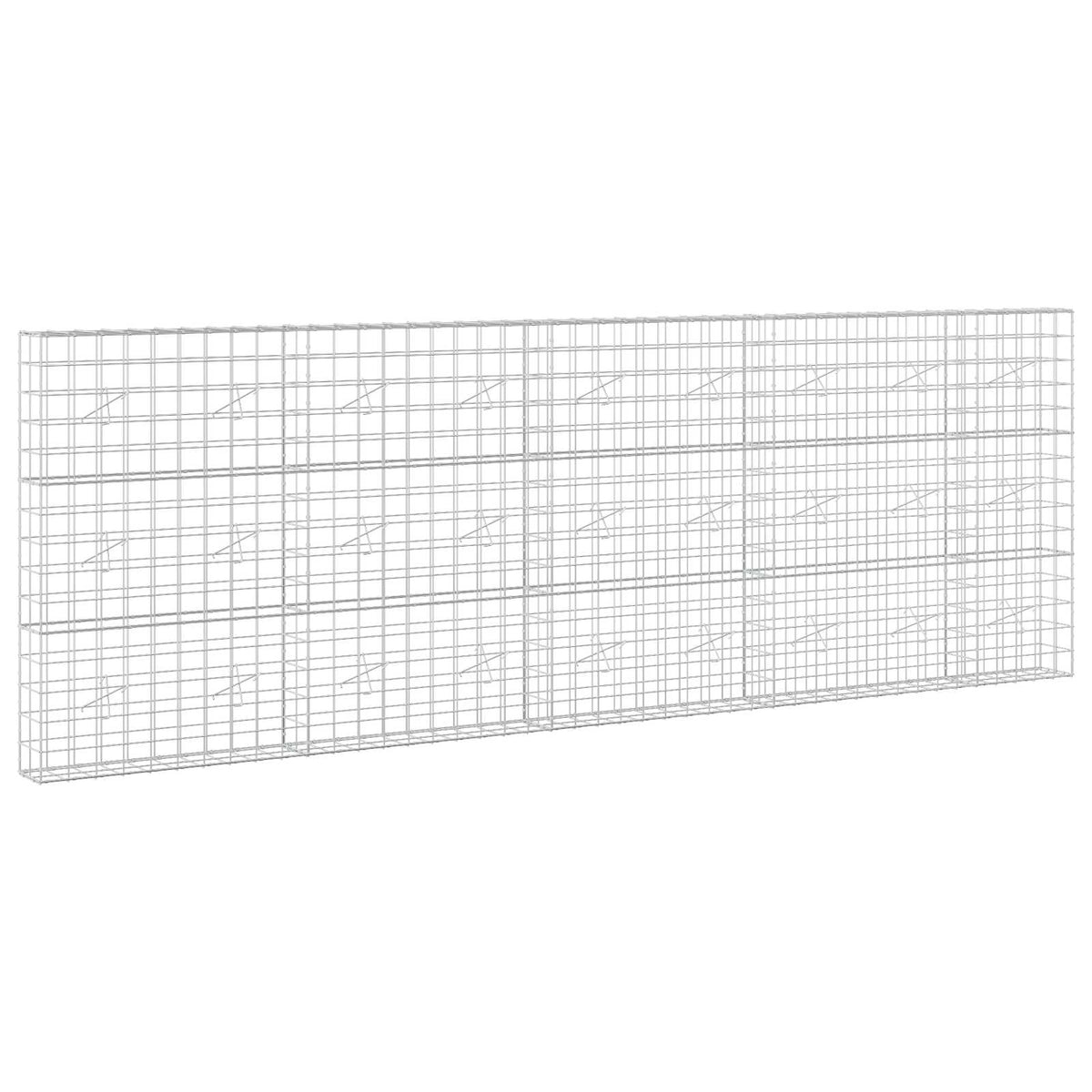 vidaXL Gabion z drutu 3,5 mm i siatką 10x10 cm 450x20x150 cm