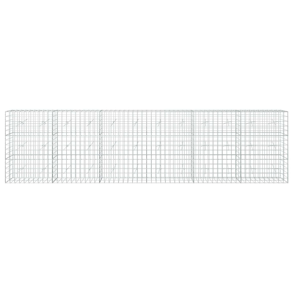 vidaXL Gabion z drutu 3,5 mm i siatką 10x10 cm 600x20x150 cm
