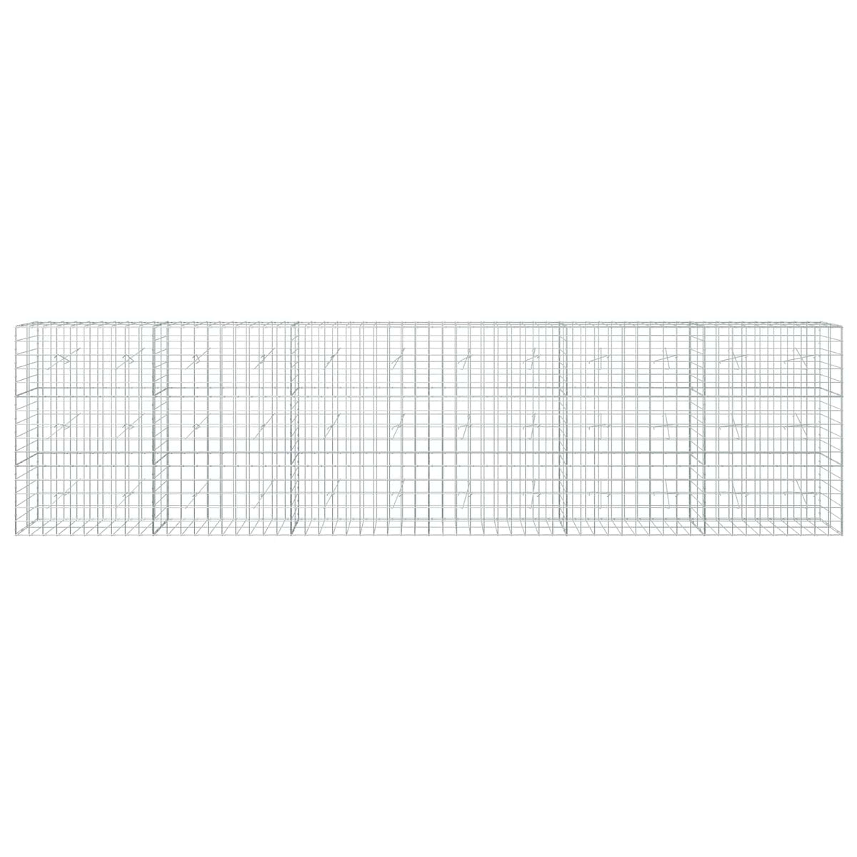 vidaXL Gabion z drutu 3,5 mm i siatką 10x10 cm 600x20x150 cm