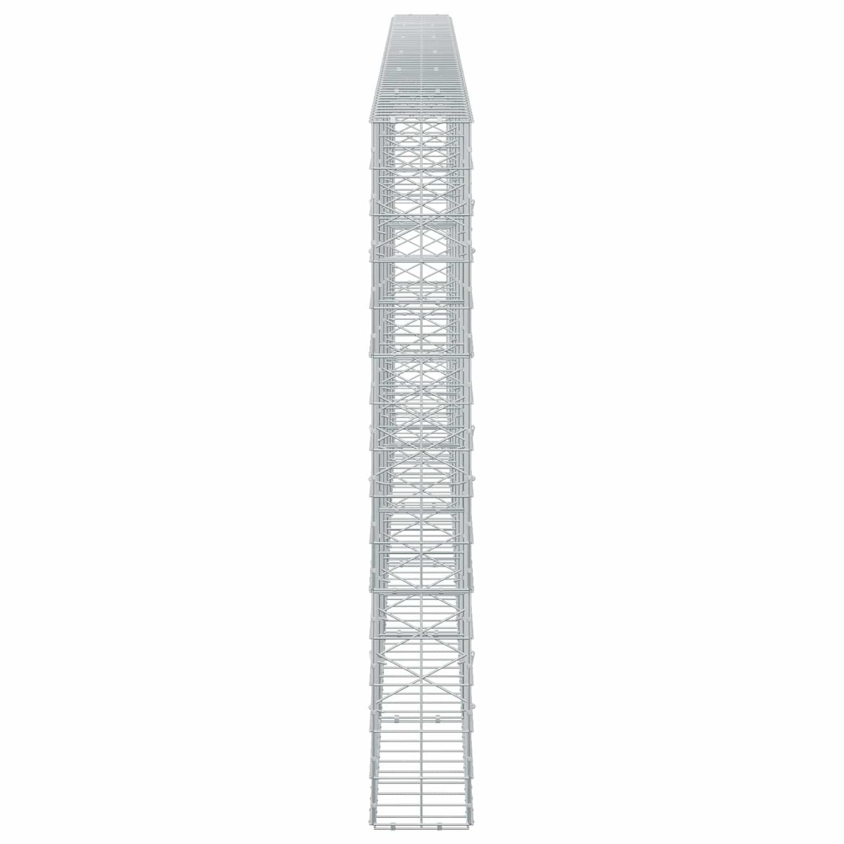 vidaXL Gabion z drutu 3,5 mm i siatką 10x10 cm 600x20x150 cm