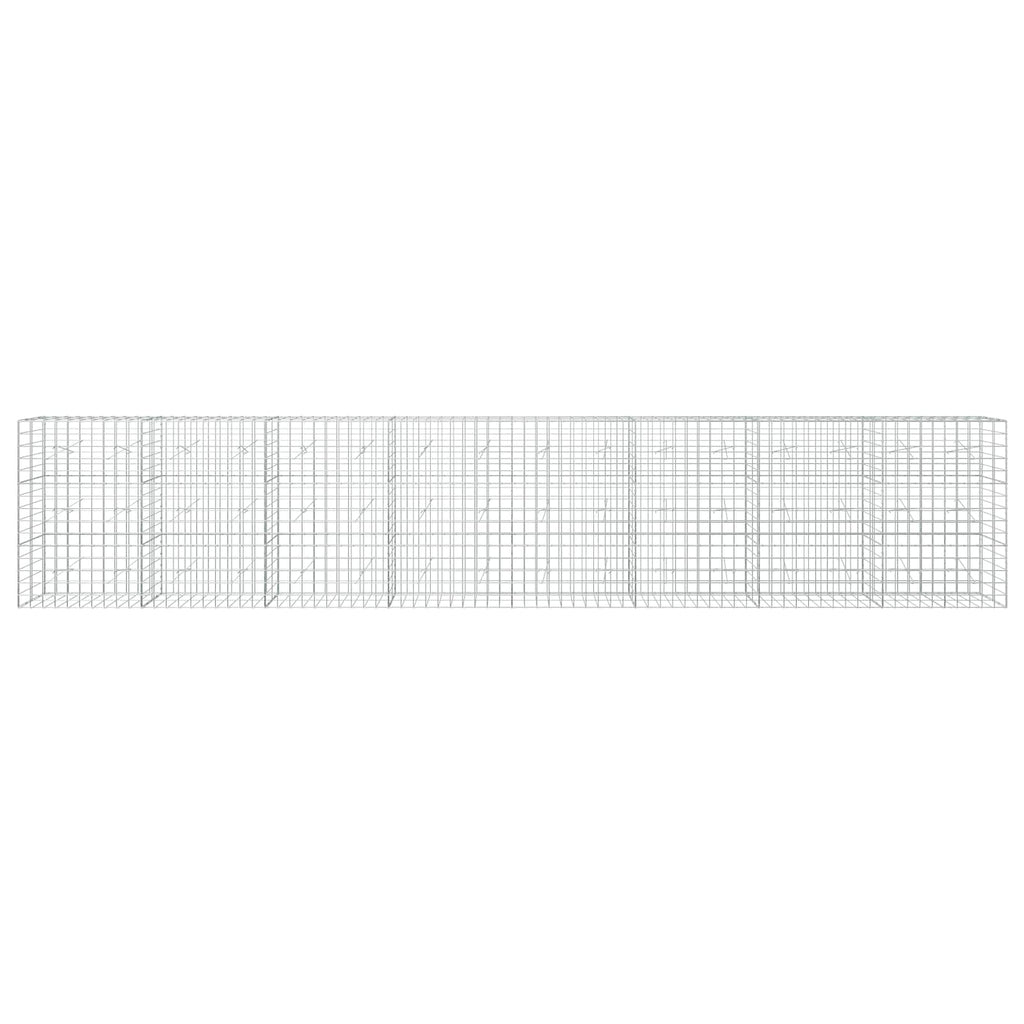 vidaXL Gabion z drutu 3,5 mm i siatką 10x10 cm 800x20x150 cm