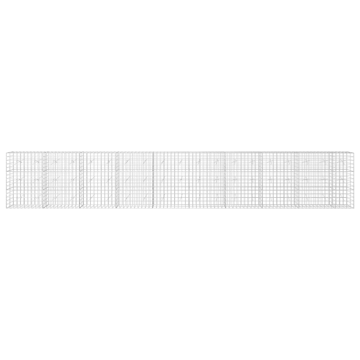 vidaXL Gabion z drutu 3,5 mm i siatką 10x10 cm 950x20x150 cm