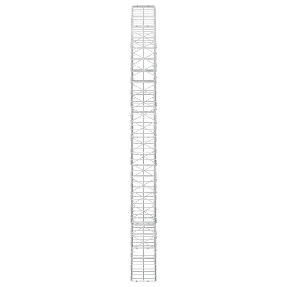 vidaXL Gabion z drutu 3,5 mm i siatką 10x10 cm 200x20x200 cm