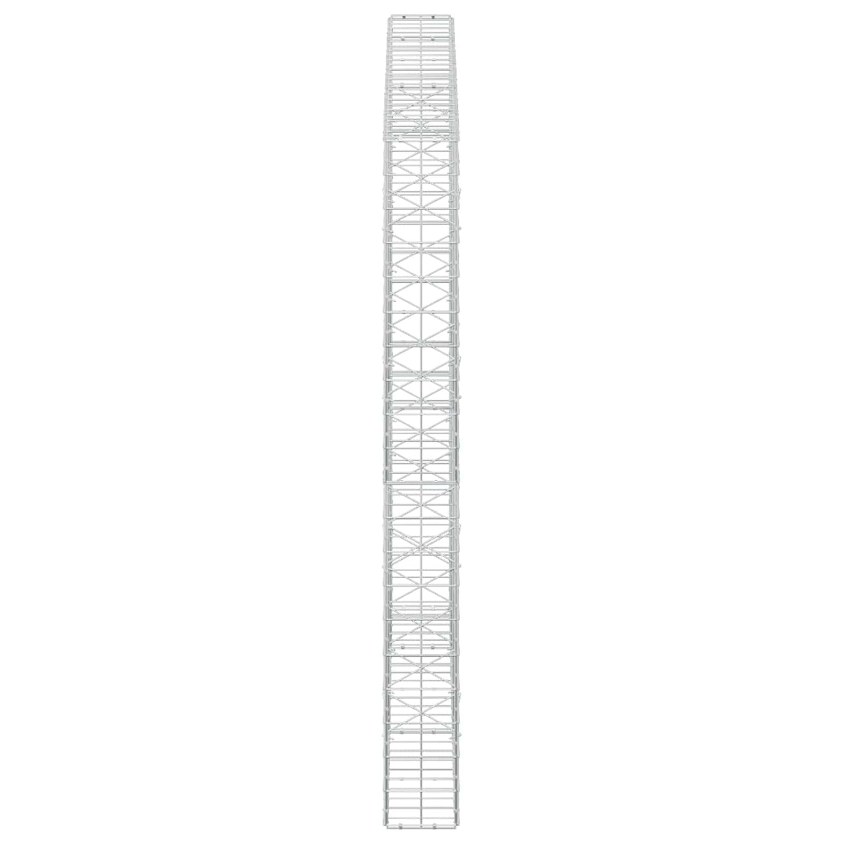 vidaXL Gabion z drutu 3,5 mm i siatką 10x10 cm 250x20x200 cm