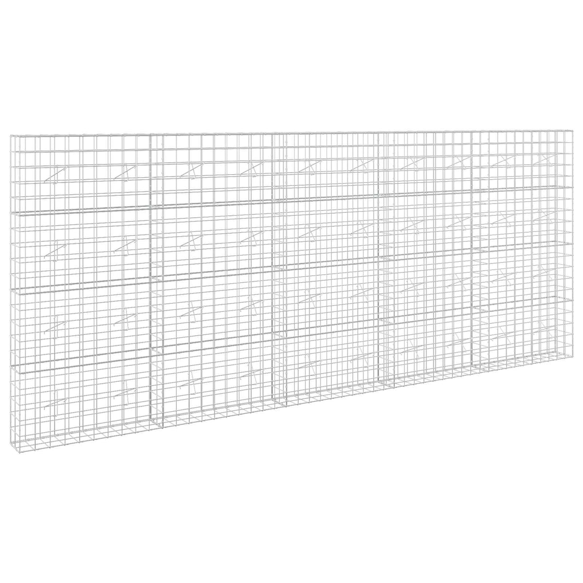 vidaXL Gabion z drutu 3,5 mm i siatką 10x10 cm 500x20x200 cm
