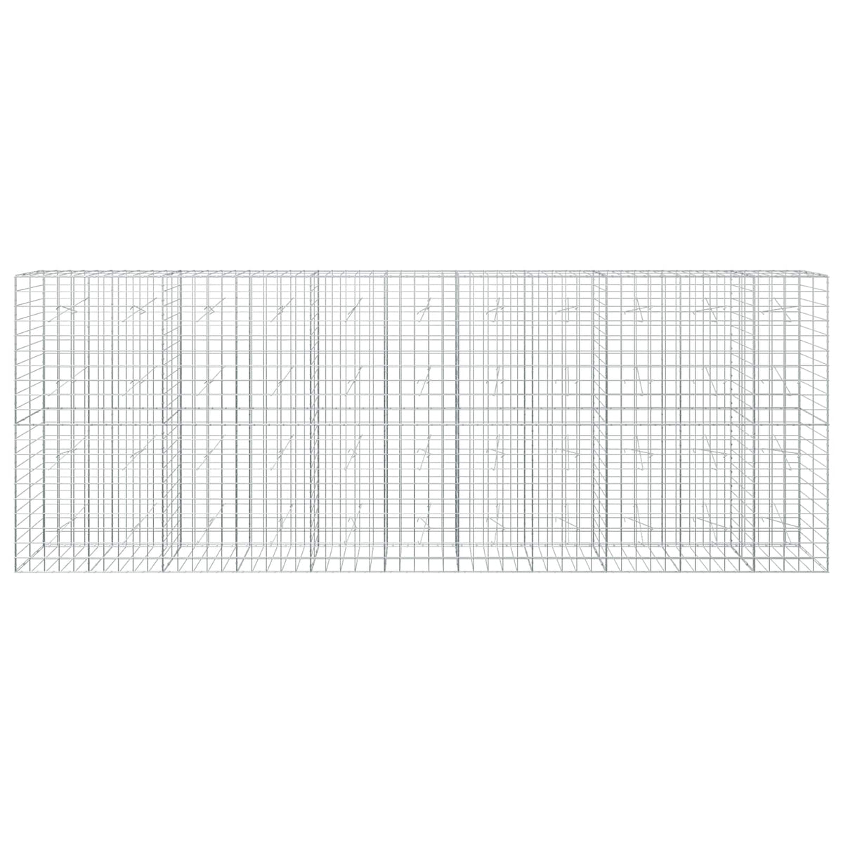 vidaXL Gabion z drutu 3,5 mm i siatką 10x10 cm 550x20x200 cm