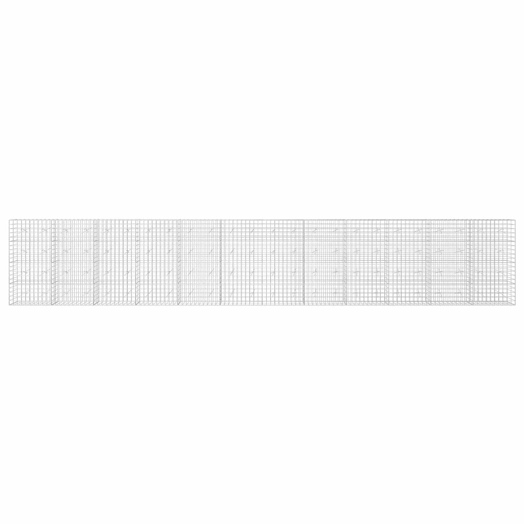 vidaXL Gabion z drutu 3,5 mm i siatką 10x10 cm 1200x20x200 cm