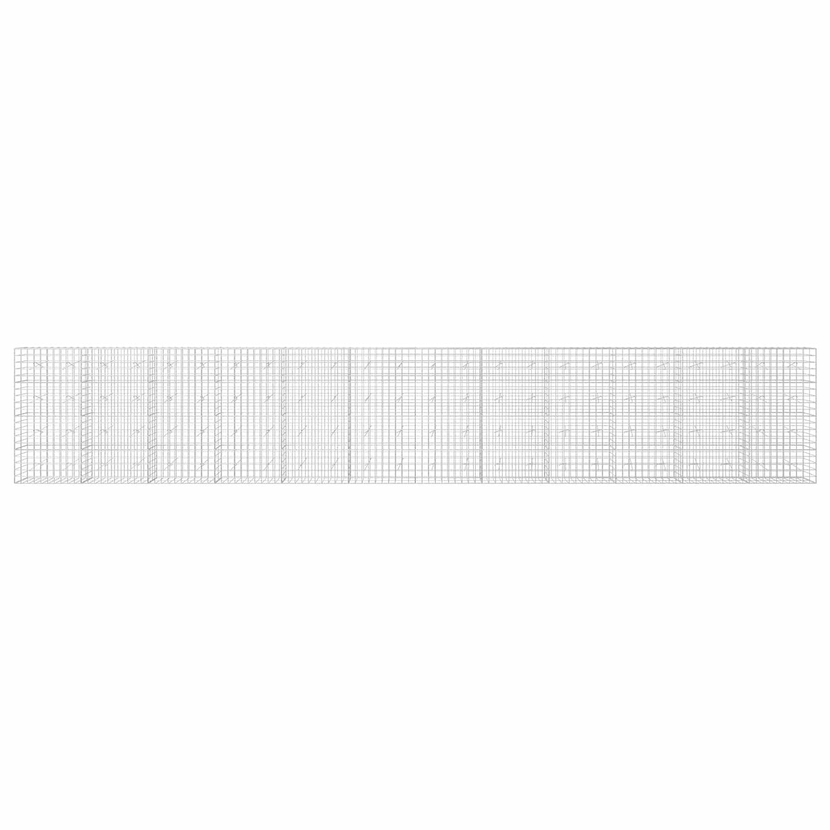 vidaXL Gabion z drutu 3,5 mm i siatką 10x10 cm 1200x20x200 cm