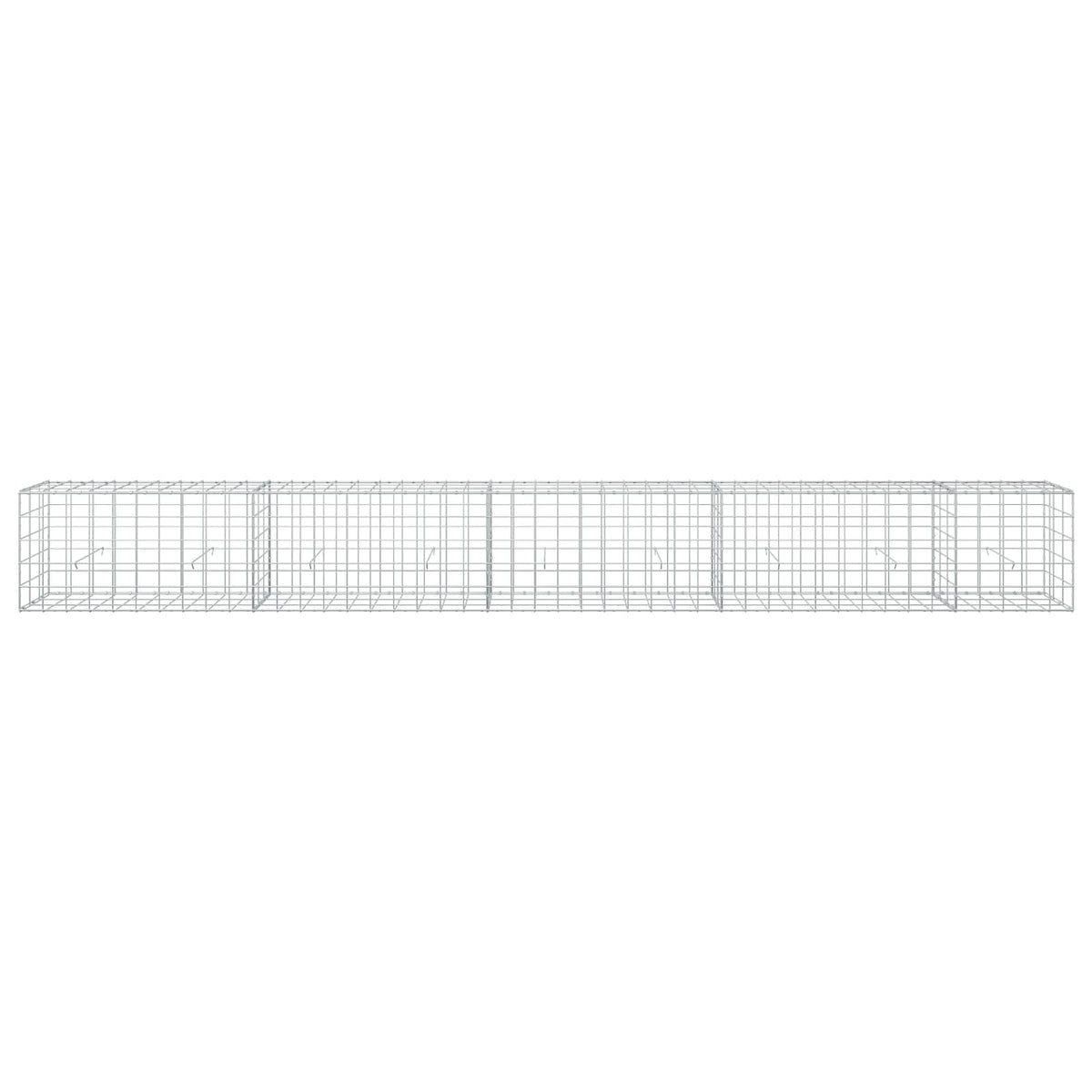 vidaXL Gabion z drutu 3,5 mm i siatką 10x10 cm 450x30x50 cm