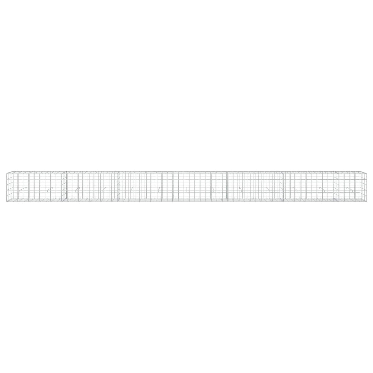 vidaXL Gabion z drutu 3,5 mm i siatką 10x10 cm 650x30x50 cm