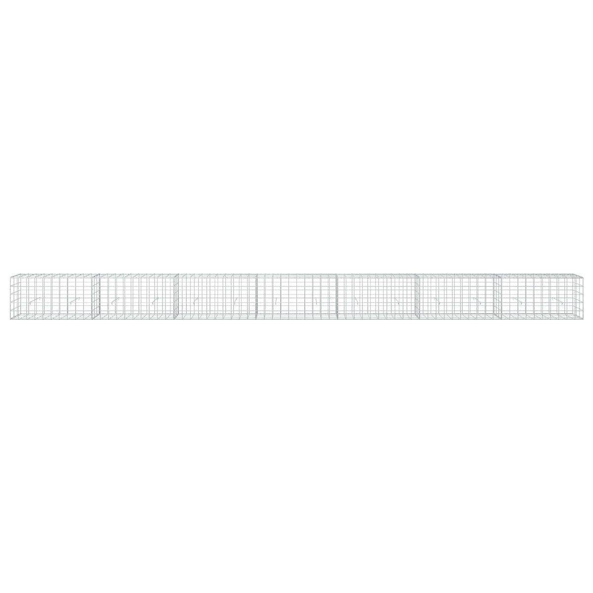 vidaXL Gabion z drutu 3,5 mm i siatką 10x10 cm 700x30x50 cm