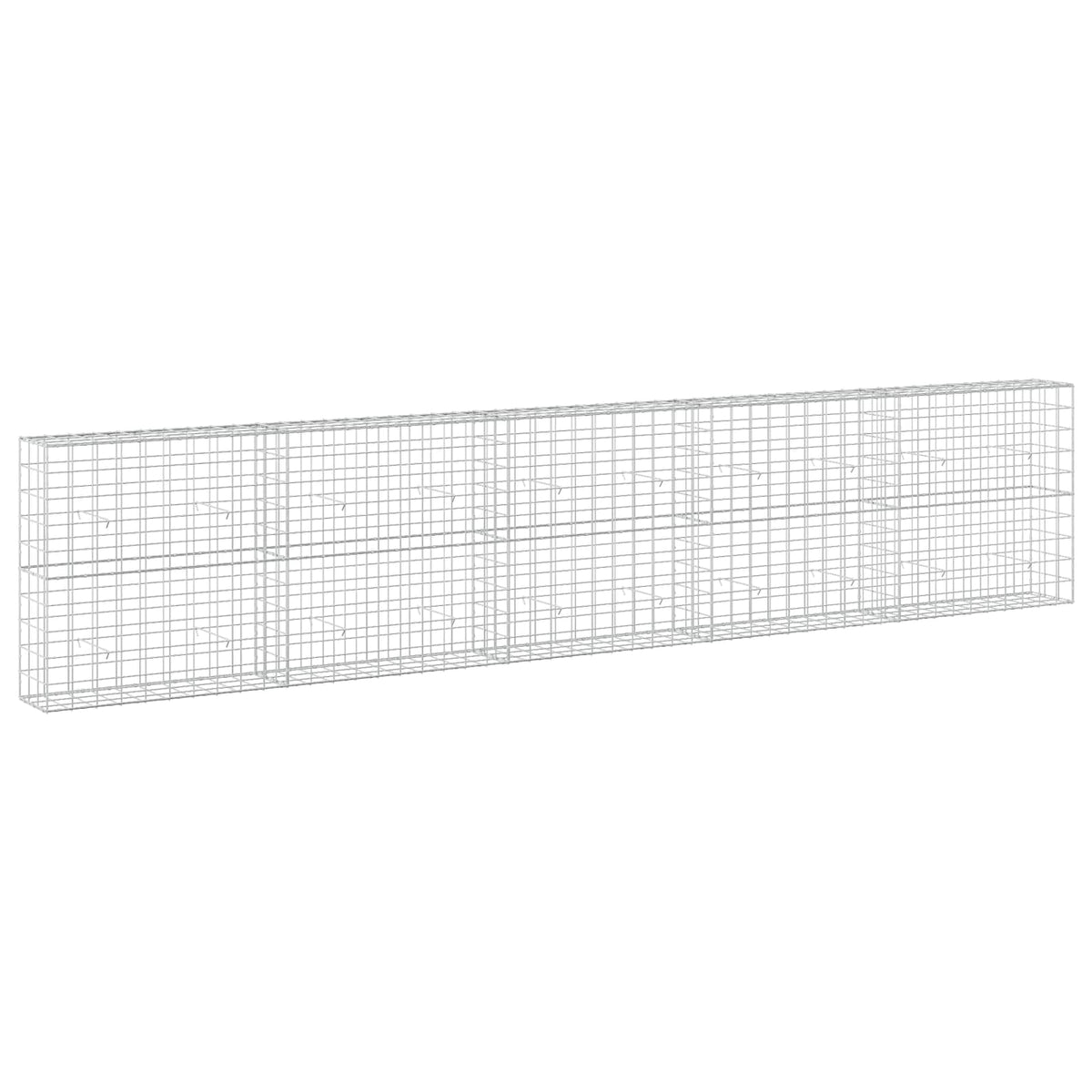 vidaXL Gabion z drutu 3,5 mm i siatką 10x10 cm 500x30x100 cm