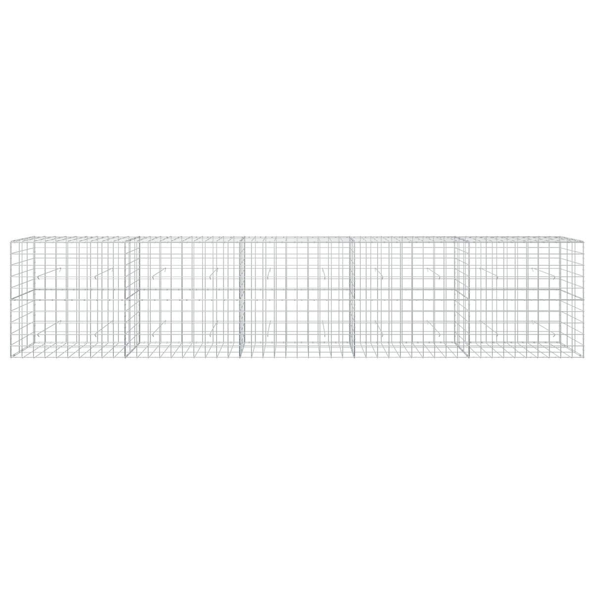 vidaXL Gabion z drutu 3,5 mm i siatką 10x10 cm 500x30x100 cm