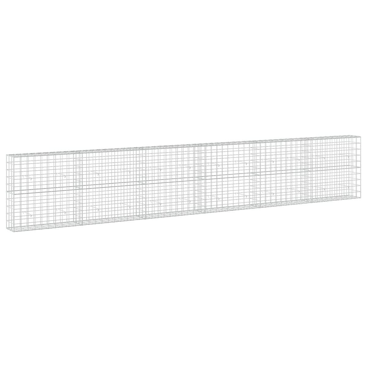 vidaXL Gabion z drutu 3,5 mm i siatką 10x10 cm 600x30x100 cm