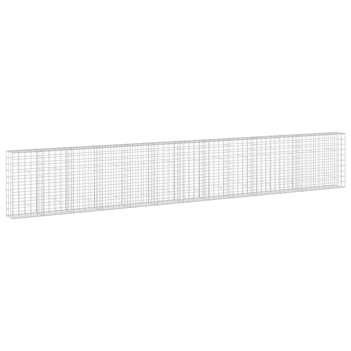 vidaXL Gabion z drutu 3,5 mm i siatką 10x10 cm 650x30x100 cm