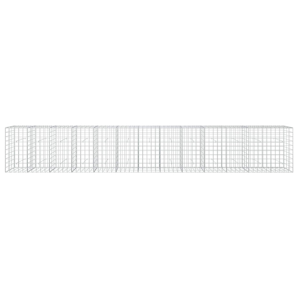 vidaXL Gabion z drutu 3,5 mm i siatką 10x10 cm 650x30x100 cm