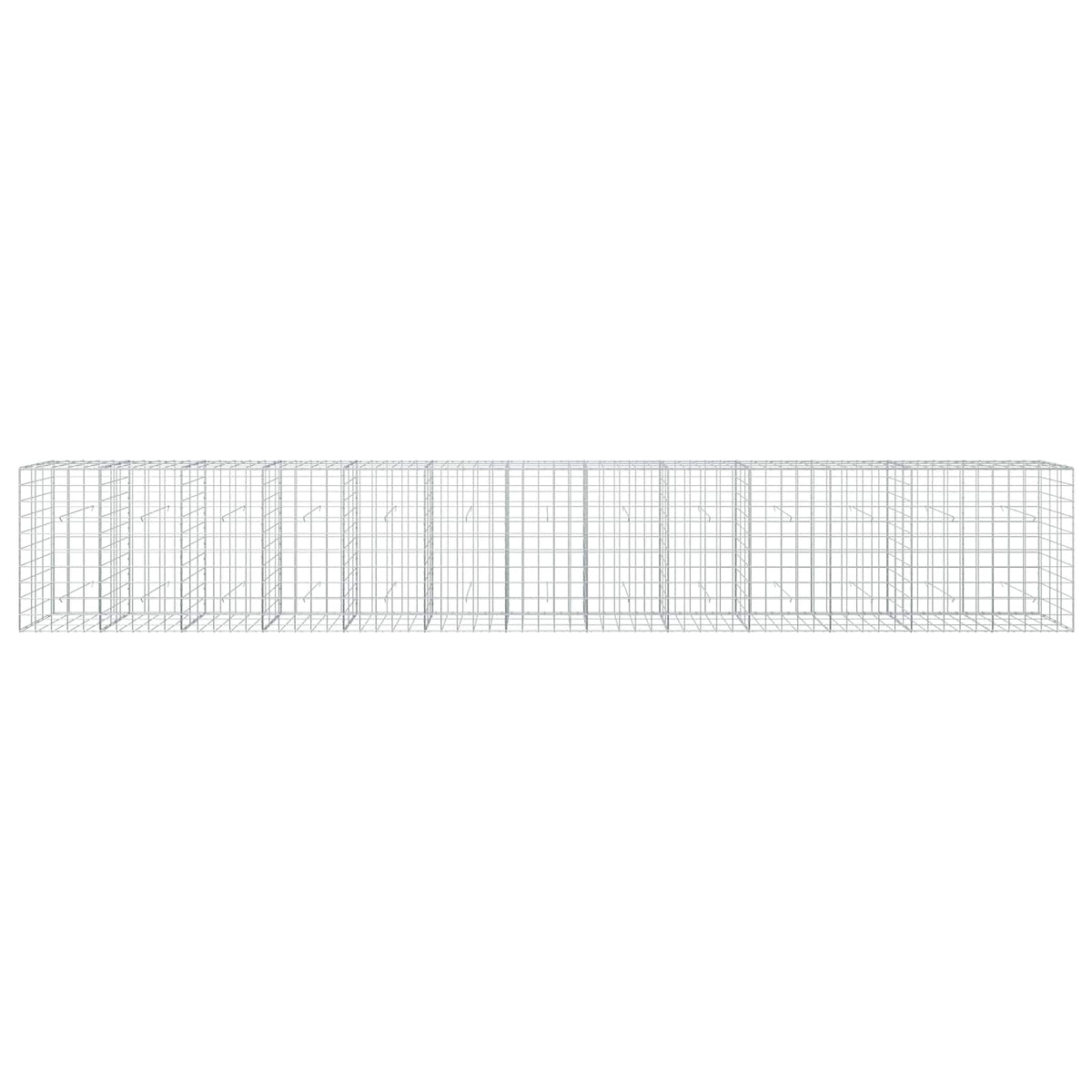 vidaXL Gabion z drutu 3,5 mm i siatką 10x10 cm 650x30x100 cm